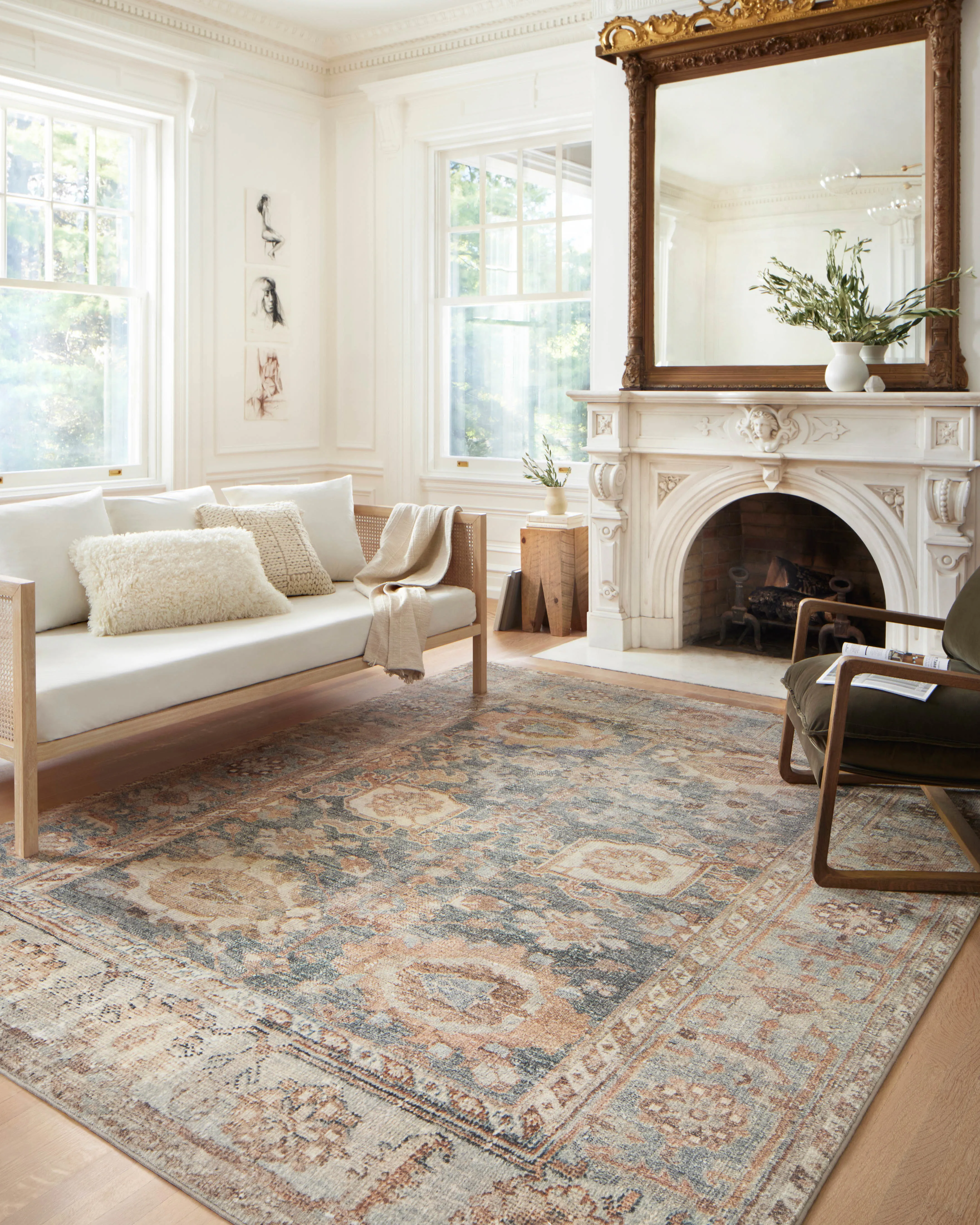 Margot Rug in Ocean & Spice