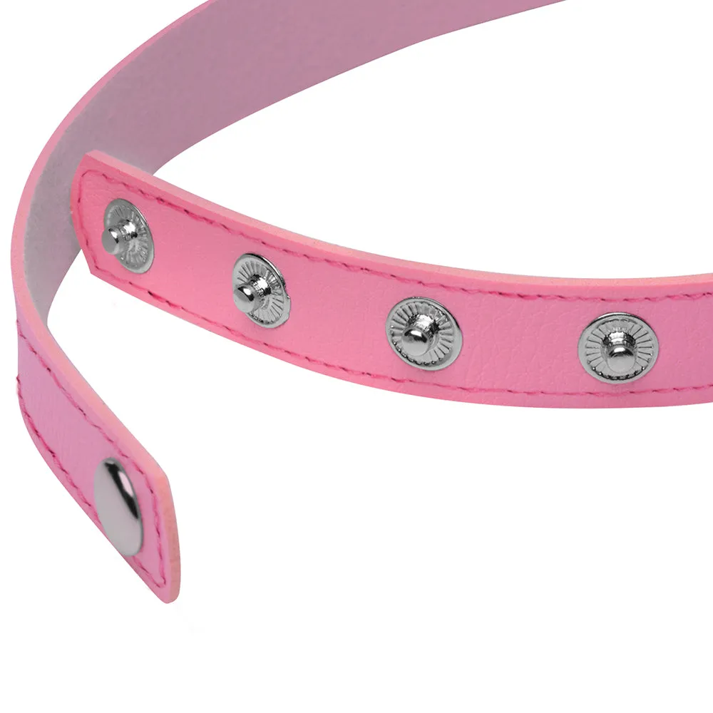 Master Series Kinky Kitty Slim Choker in Pink