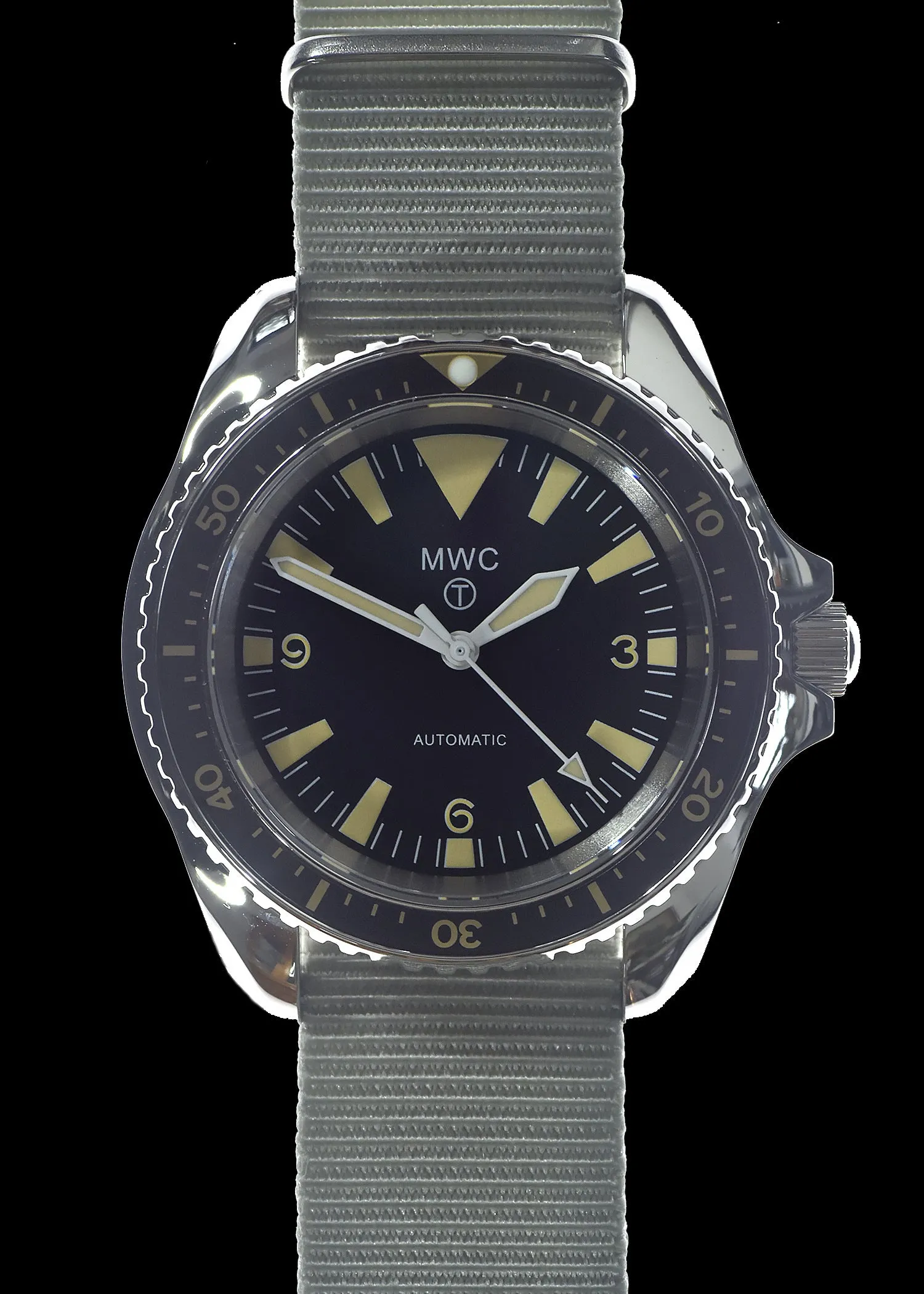 MWC 1970s Pattern Automatic Military Divers Watch with Chromed Case and Sapphire Crystal - Limited Edition of 250 Pieces