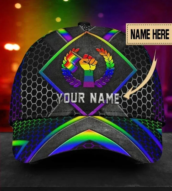 Personalized With Name Gay Pride Accessories For Pride Month, Love Is Love Printing Baseball Cap Hat