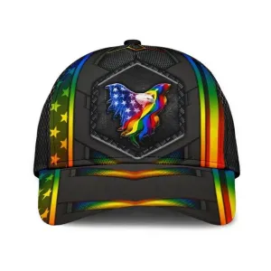 Pride Baseball Cap Hat, USA Flag Eagle LGBT Printing 3D Baseball Cap Hat, Pride Accessories