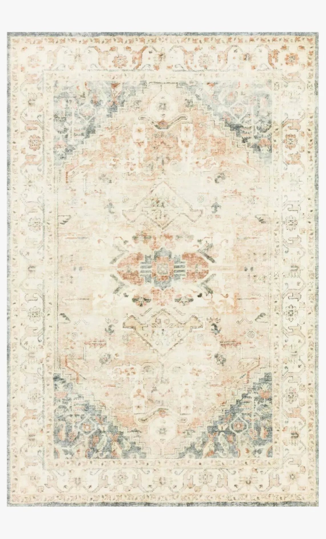 Rosette Ros-06 Clay/Ivory Rug