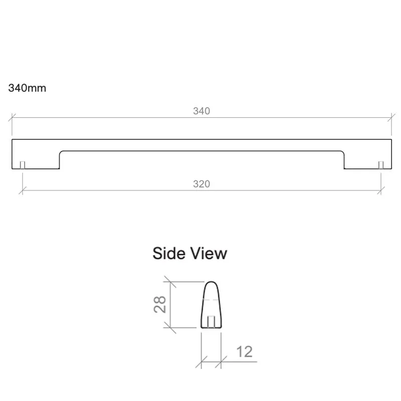 Timberline Arch 340mm Handle - Brushed Nickel