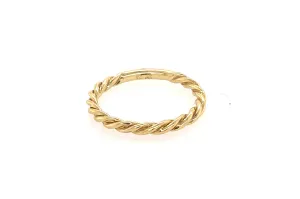 Twist Gold Wedding Band Ring