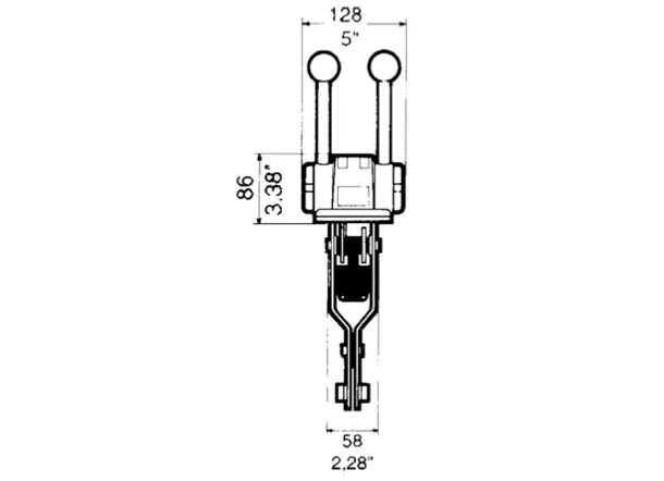 Ultraflex Two Lever Throttle Plus Gear - Black/Chrome, White or Black