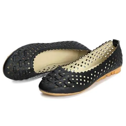 Women Shoes Hollow Out Breathable Casual Flats