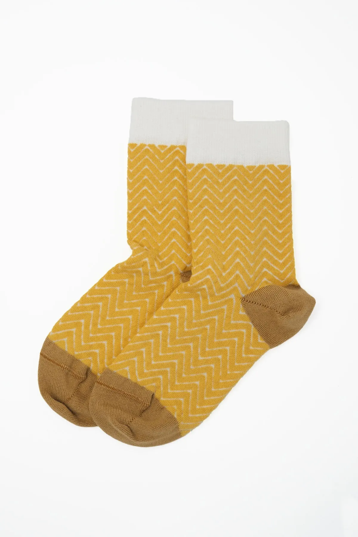 Zigzag Women's Socks - Yellow