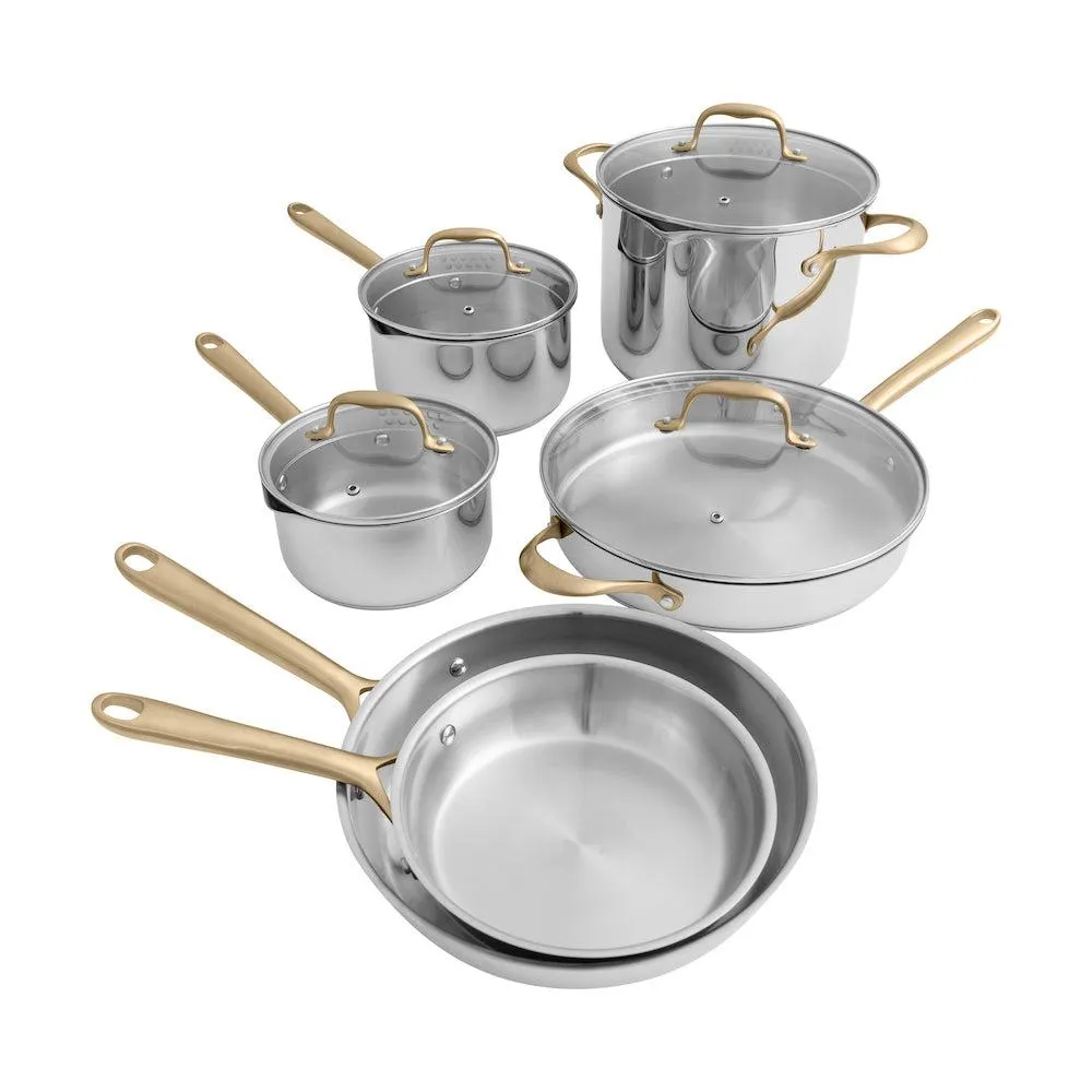 ZLINE 10-Piece Stainless Steel Non-Toxic Cookware Set (CWSETL-ST-10)